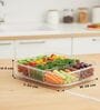 5 Grid Fridge Storage Box with Compartments | BPA Free Plastic Food Storage Container | Vegetable & Fruit Organizer for Refrigerator