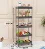 5 Layer Storage Organizer Powder Coated With Wheels