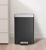 5 Litre Black Steel Stainless Steel Dustbin