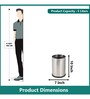 5 Ltr Silver Stainless Steel Open Top Dustbin