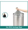 5 Ltr Silver Stainless Steel Open Top Dustbin