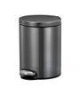 Black 5 Ltr Stainless Steel Step Dustbin