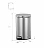 Silver 5 Ltr Stainless Steel Step Dustbin
