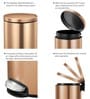 Copper 5 Ltr Stainless Steel Step Dustbin