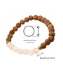 5 Mukhi Rudraksha & Rose Quartz Bracelet