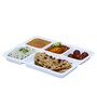 Varmora Plastic Partition Plate With 5 Compartments |100% Food-Grade BPA Free Material | Microwave-Safe, Dishwasher-Friendly | Set of 1