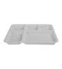 Varmora Plastic Partition Plate With 5 Compartments |100% Food-Grade BPA Free Material | Microwave-Safe, Dishwasher-Friendly | Set of 1