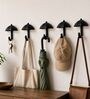 5 Pcs Black Metal Umbrella Wall Hook