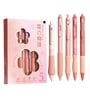 Floral Theme Gel Pens Soft Grip Set of 5 Blue Ink (0.5mm)