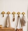 5 Pcs Gold Metal Umbrella Wall Hook