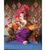 5 Pcs Handmade Engineered Wood Lotus Cut-Out Wall DecorLotus with Jhumki Style Hanging Pink