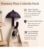 5 Pcs Purple Metal Umbrella Wall Hook