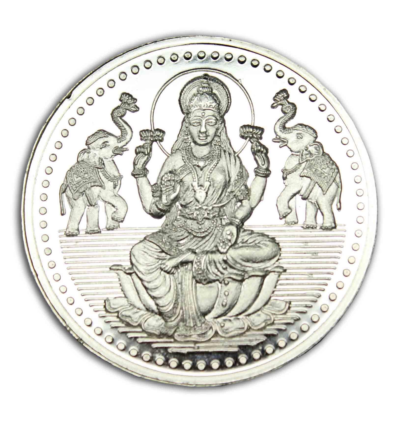 50 Grams Goddess Lakshmi (999) Silver Coin