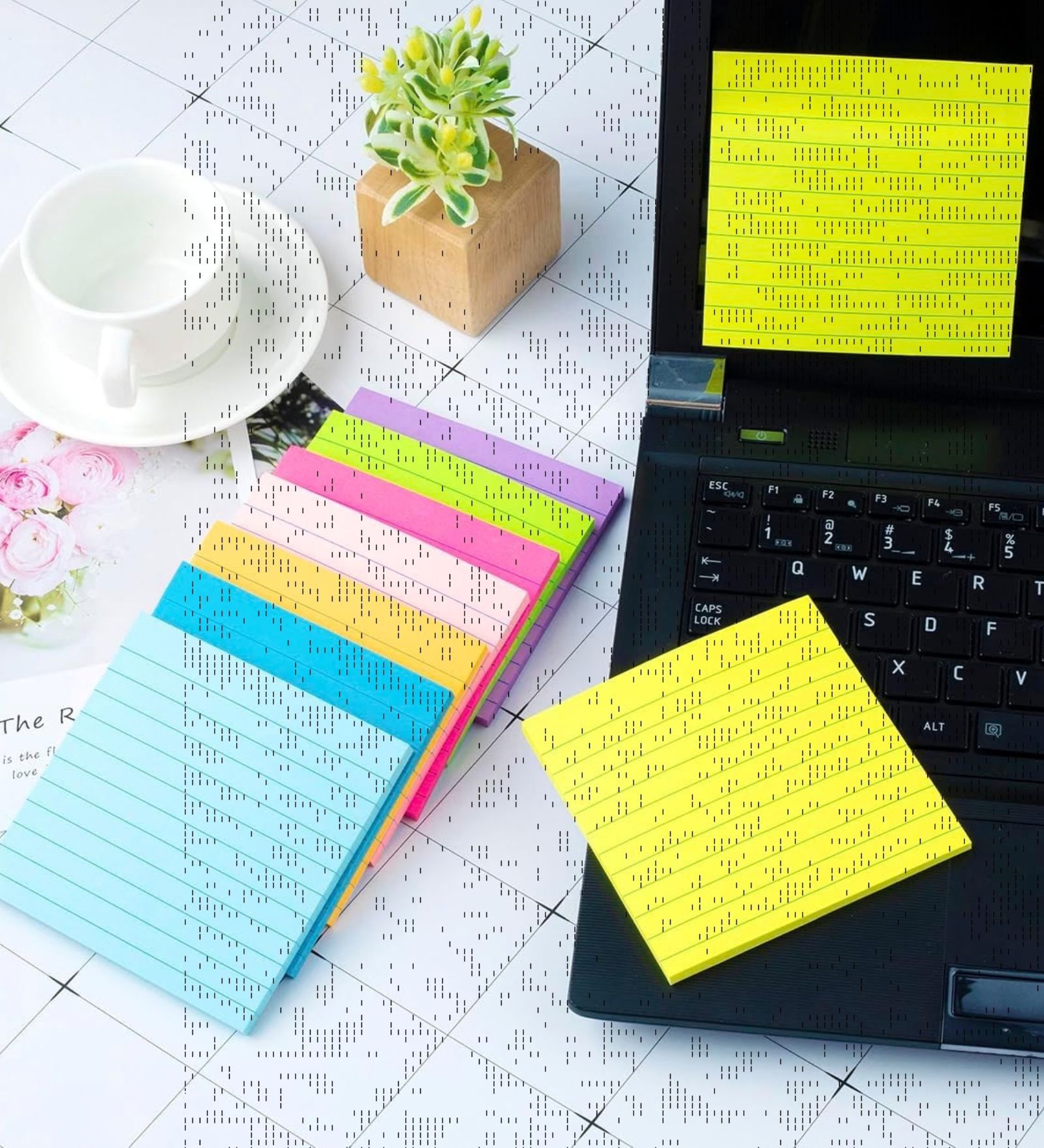 50 Sheets Assorted Waterproof Sticky Notes