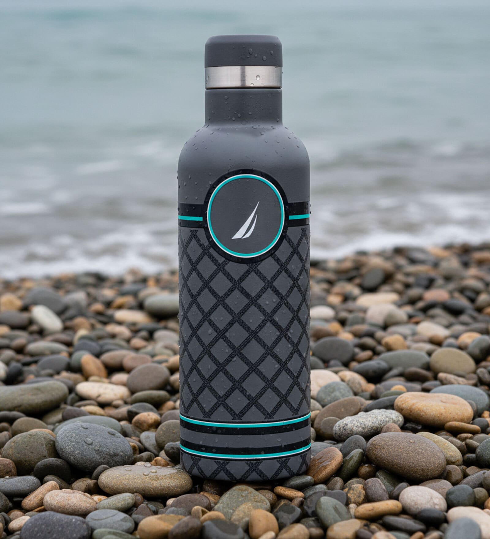 500ML Grey Leak-Proof Bottle 24Hour Hot & Cold Thermos/Flask For Fitness Enthusiasts (Yacht) Oreo Prtd
