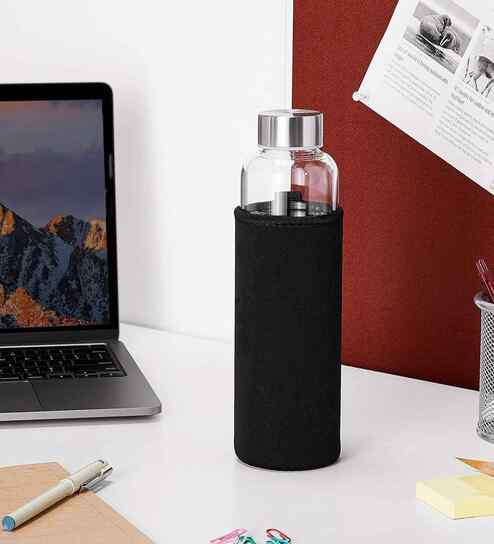 500 ml Borosilicate Glass Water Bottle with Sleeve