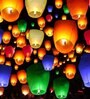 50 Pieces Multicolour Sky Lantern