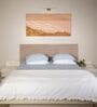 Blue 500 Tc Cotton Bedsheet Set With Self Embroidery & 2 Pillow Covers