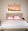 Pink 500 Tc Cotton Bedsheet Set With Self Embroidery & 2 Pillow Covers