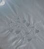 Blue 500 Tc Cotton Bedsheet Set With Self Embroidery & 2 Pillow Covers