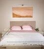 Pink 500 Tc Cotton Bedsheet Set With Self Embroidery & 2 Pillow Covers