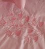 Pink 500 Tc Cotton Bedsheet Set With Self Embroidery & 2 Pillow Covers
