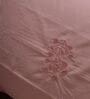 Pink 500 Tc Cotton Bedsheet Set With Self Embroidery & 2 Pillow Covers