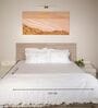 White With Pink 500 Tc Cotton Contrast Embroidered Bedsheet Set With 2 Pillow Covers