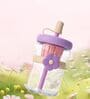 500ml Flower Band Glass Sipper Bottle (Transparent)