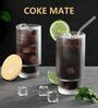 500ml Ribbed Glass Coffee Tumbler with Wooden Lid & Straw