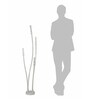 53-Inch Modern Off-White LED Cattail Bollard Set | 4-Light Outdoor Path Light with Bubble Glass