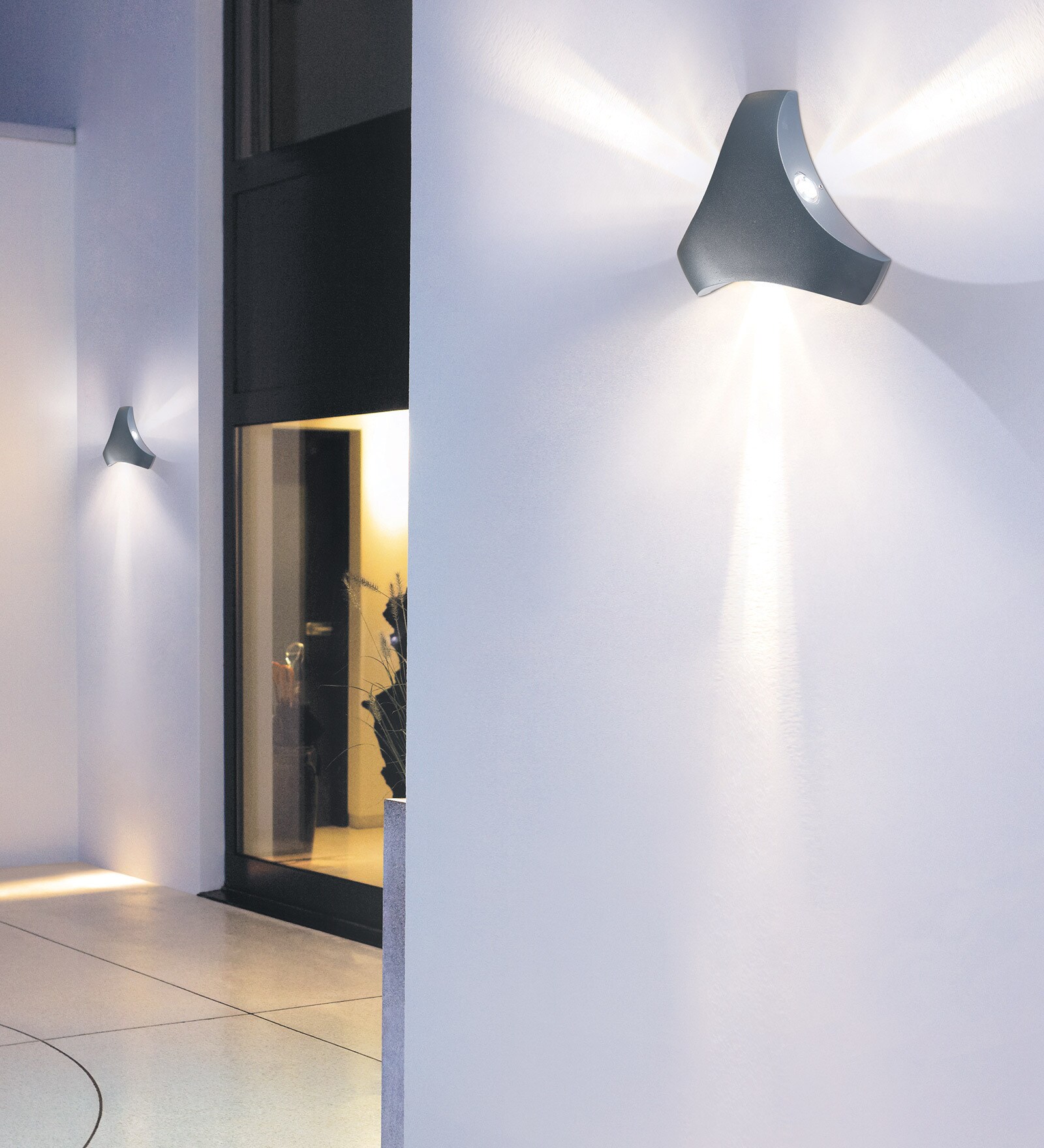 Charles Grey Metal LED Wall Lights