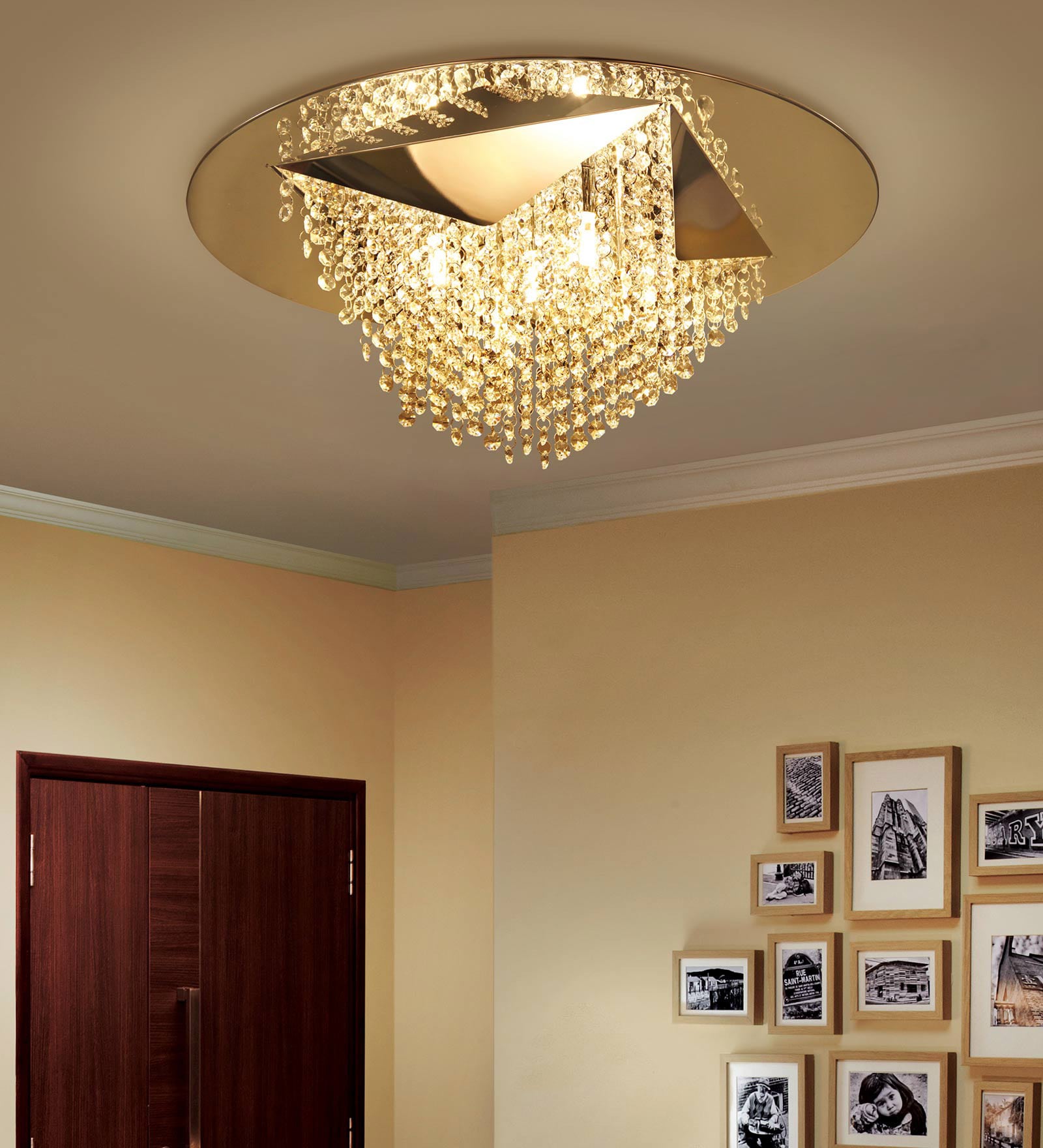 Catania Chrome Crystal Empire Chandelier
