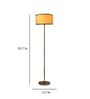 White & Silver Fabric Shade Club Floor Lamp With Metal Base