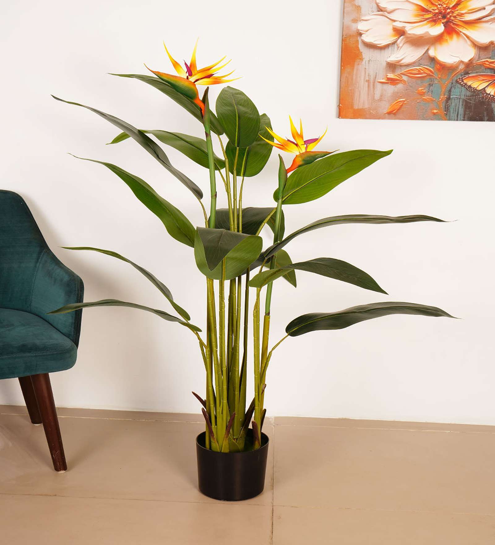5Ft Artificial Bird of Paradise Plant with Pot