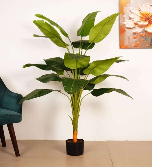 5Ft Artificial Bird of Paradise Tree Plant with Pot