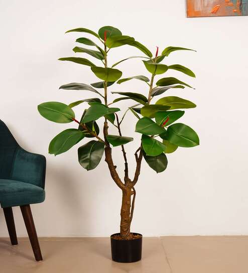 5Ft Artificial Fiddle Leaf Fig Tree Plant with Pot