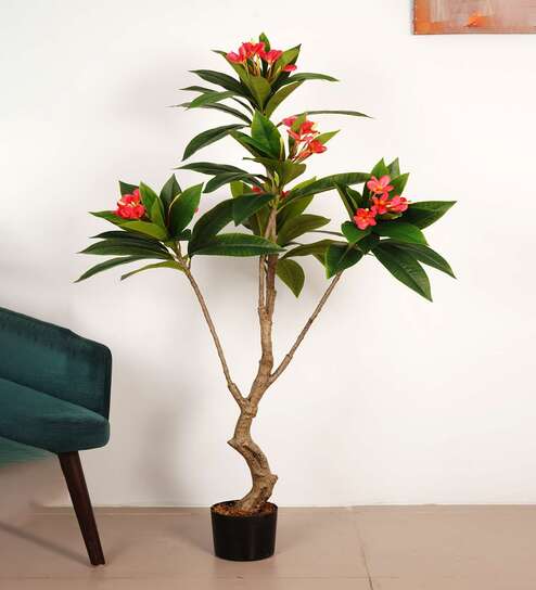 5Ft Artificial Frangipani Tree Plant with Pot