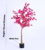 5Ft Artificial Bougainvillea Flower Tree Plant with Pot