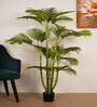 5Ft Artificial Golden Areca Palm Plant with Black Pot
