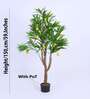 5Ft Artificial Mango Plant with Black Pot