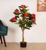 5Ft Artificial Red Hydrangea Tree Plant with Pot