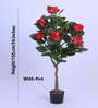 5Ft Artificial Red Hydrangea Tree Plant with Pot