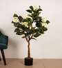 5Ft Artificial White Hydrangea Tree Plant with Pot