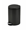 Black 5L Bathroom Trash Can with Lid Soft-Close Pedal Bin