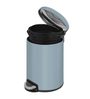 Titanium Blue 5L Bathroom Trash Can with Lid Soft-Close Pedal Bin