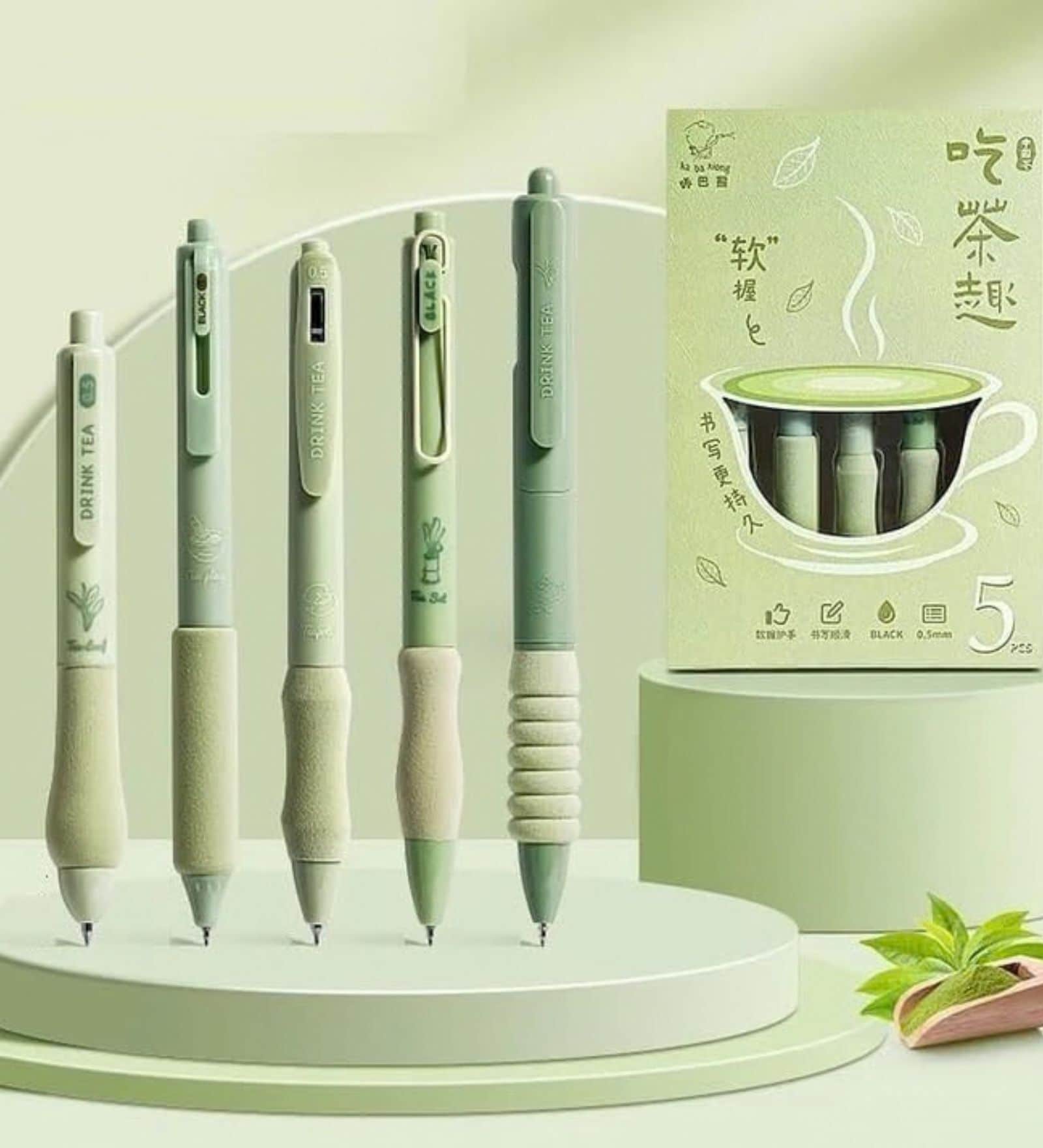 Quick Dry Blue Ink Pens 0.5mm Fine Point for Smooth Writing