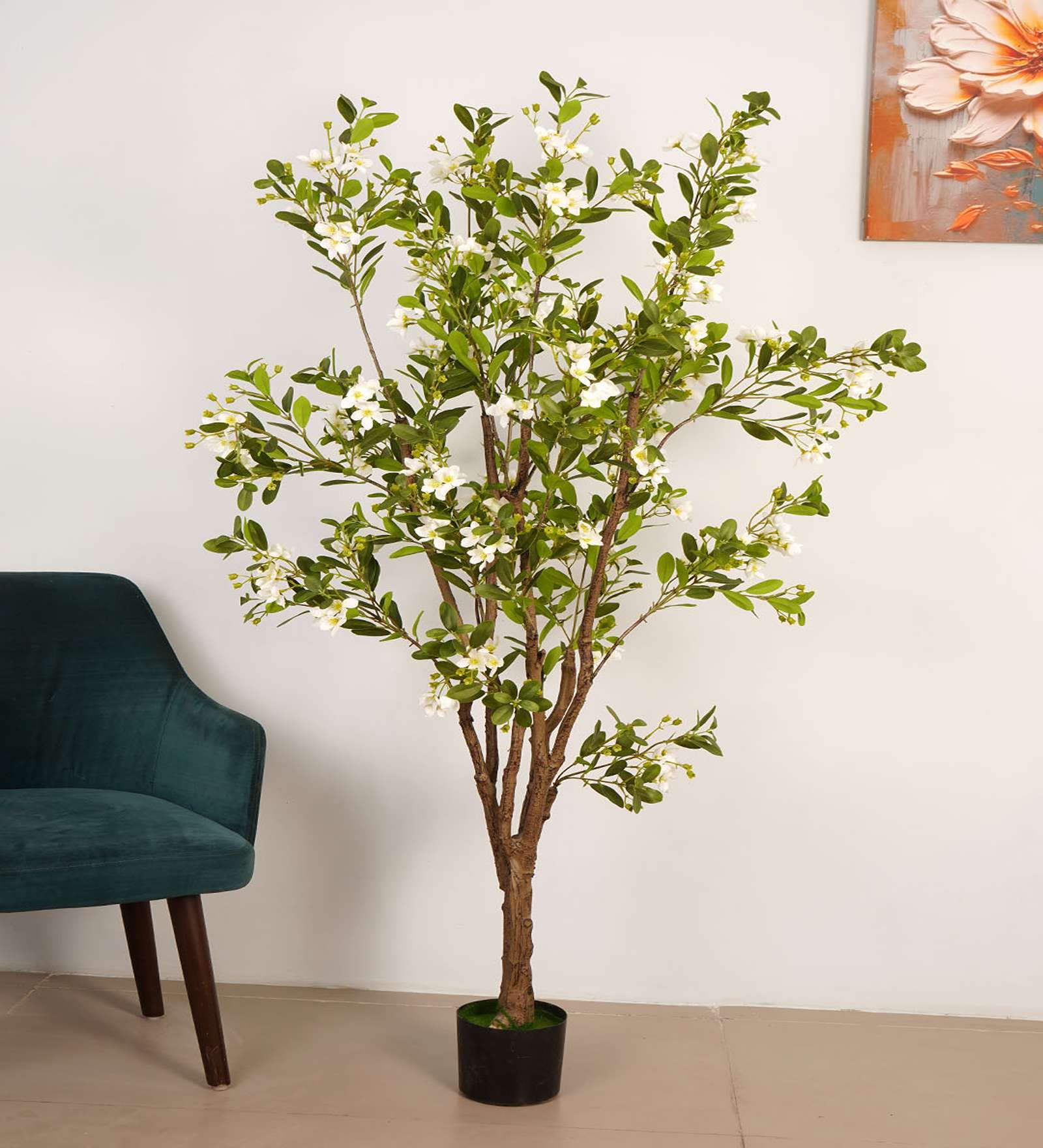 6.2Ft Artificial Sakura Cherry Blossom Tree Plant with Pot