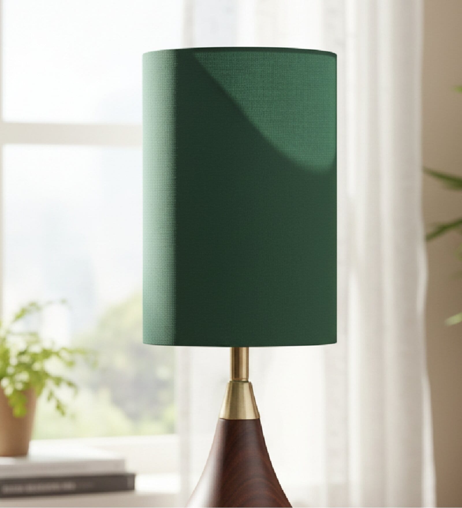 6-Inch Grey Fabric Cylinder Lampshade
