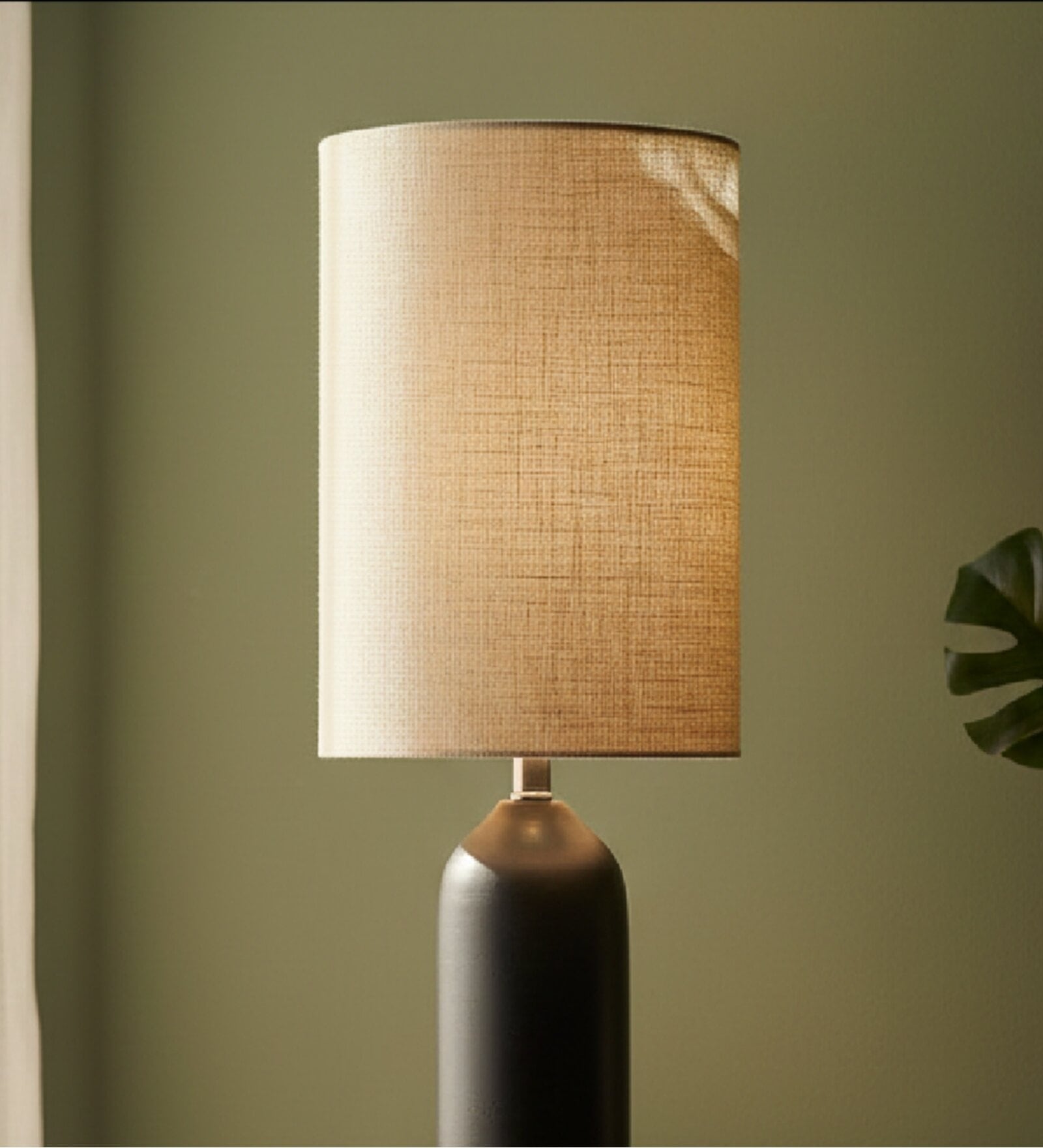 6-Inch Premium Jute Fabric Cylinder Lampshade